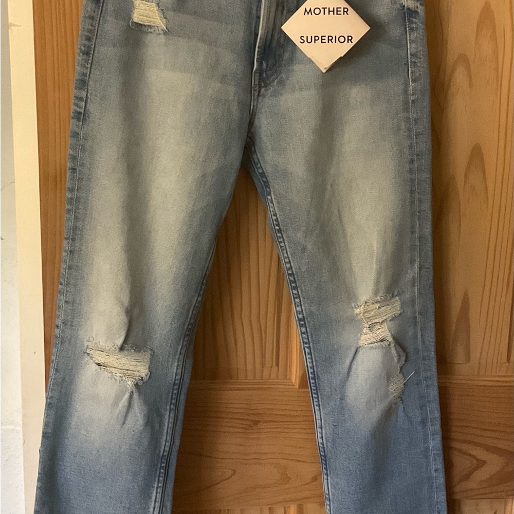 MOTHER Light Blue Straight Leg Jeans